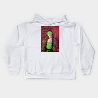 Cyberpunk female Kids Hoodie